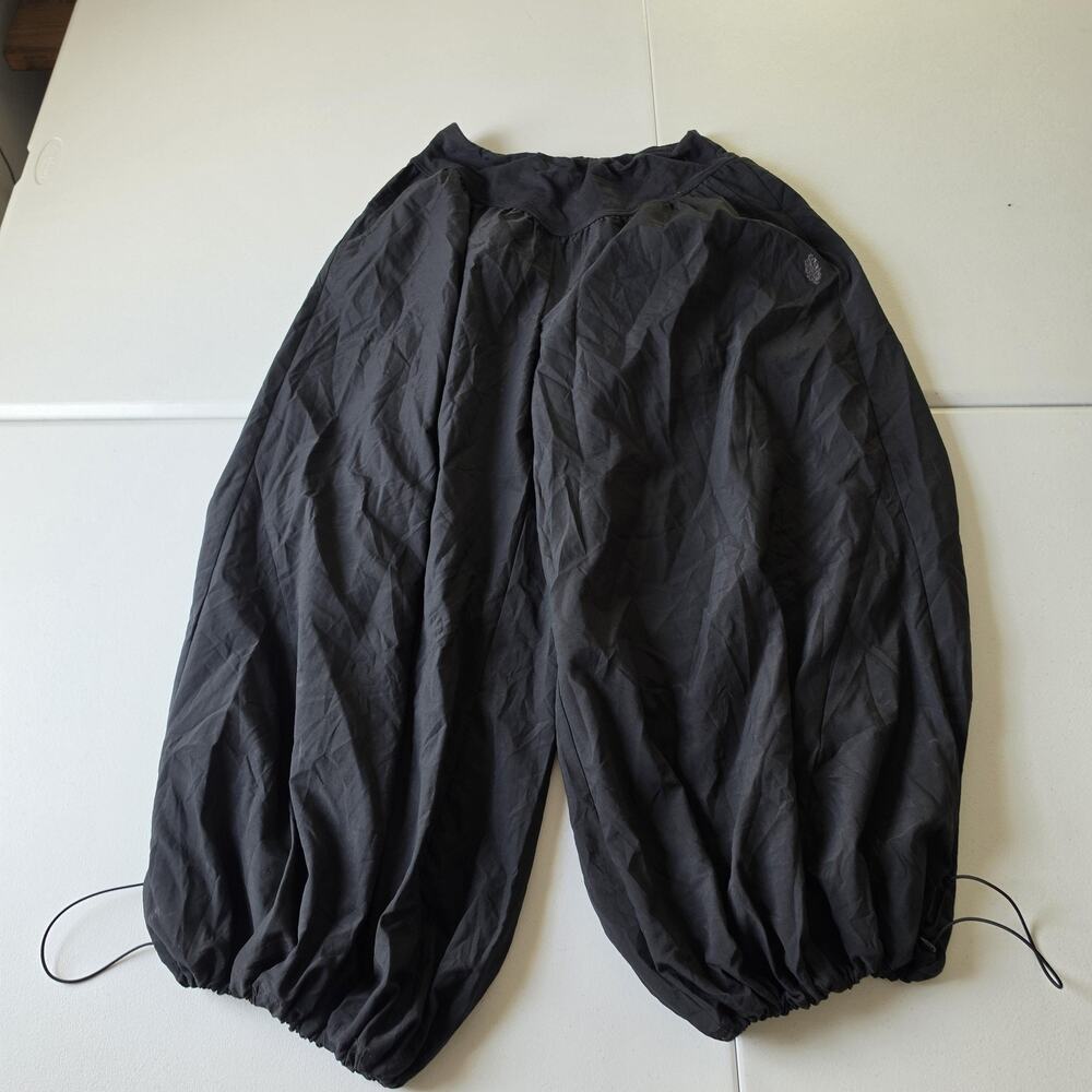 FP Movement Pants Womens Large Black Parachute Jogger Cinch Hem Lightweight Yoga